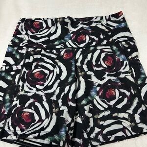 Constantly Varied Gear Black and White Floral High Waist Shorts